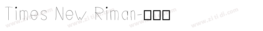Times New Riman字体转换